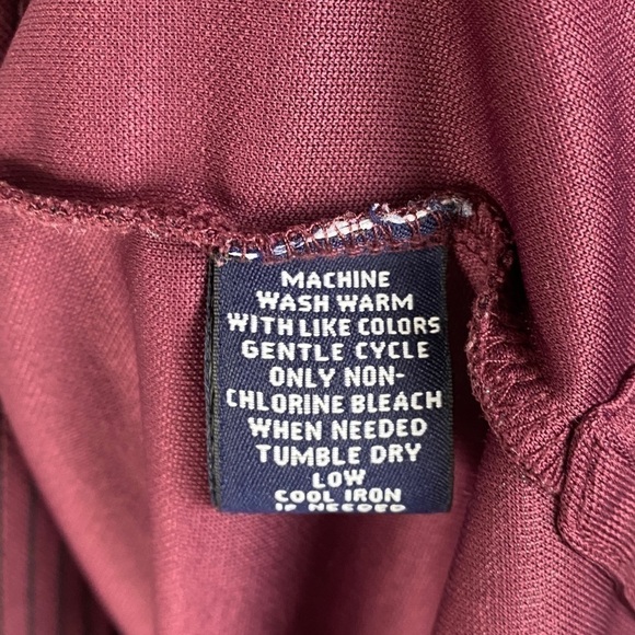 Roundtree & Yorke Tall Performance Golf Burgundy Striped Polo Shirt Men's 2XT - Picture 7 of 7